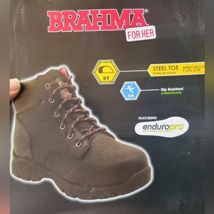 Brahma For Her Steel Toe Work‎ Boots Size 7.5